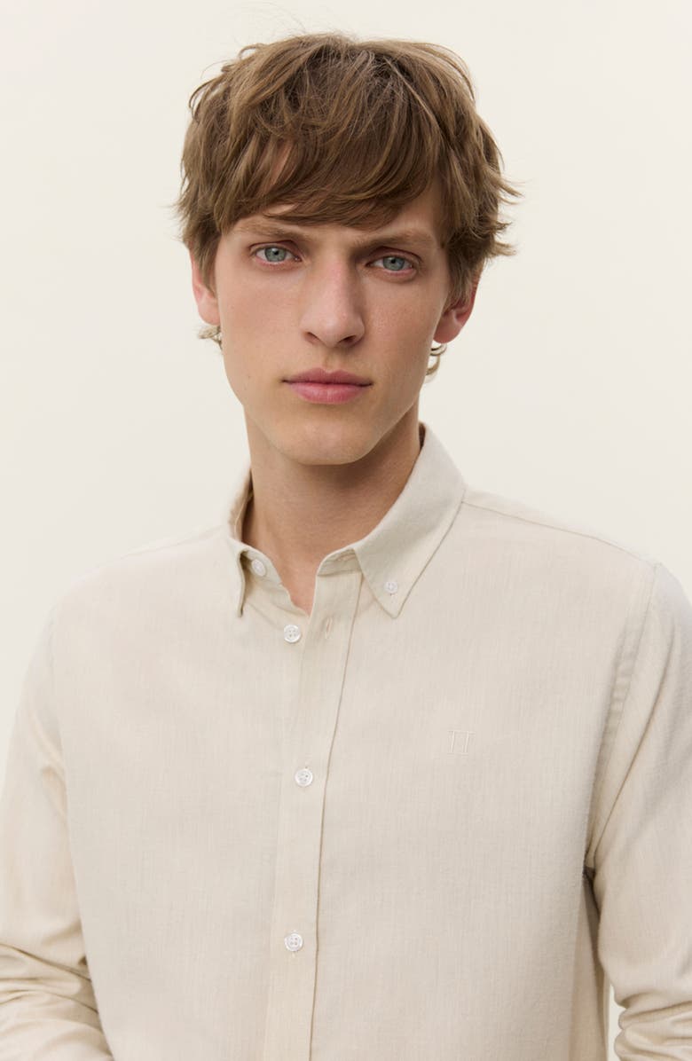 Les Deux Desert Regular Fit Cotton Button-Down Shirt, Alternate, color, Ivory