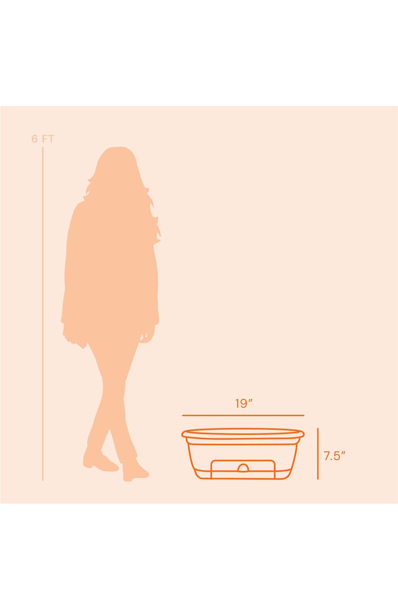 Bloem 19.25 Inch Lucca Oval Window Box Planter, Black, Alternate, color, Black