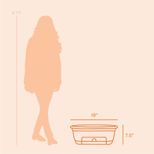 Bloem 19.25 Inch Lucca Oval Window Box Planter, Black In Black