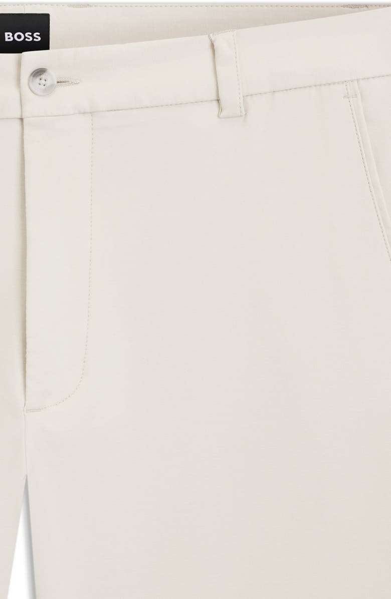 BOSS Kane Flat Front Straight Leg Pants, Alternate, color, Open White