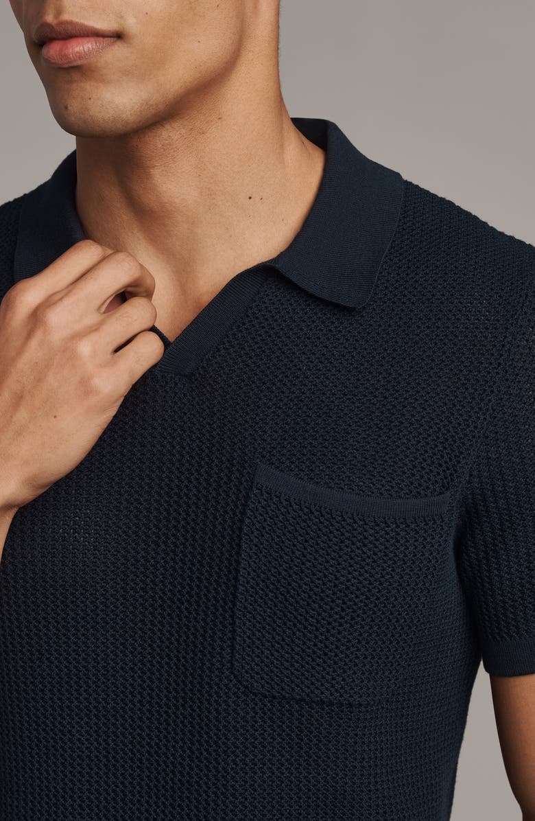 Rhone Coastal Johnny Collar Polo, Alternate, color, True Navy