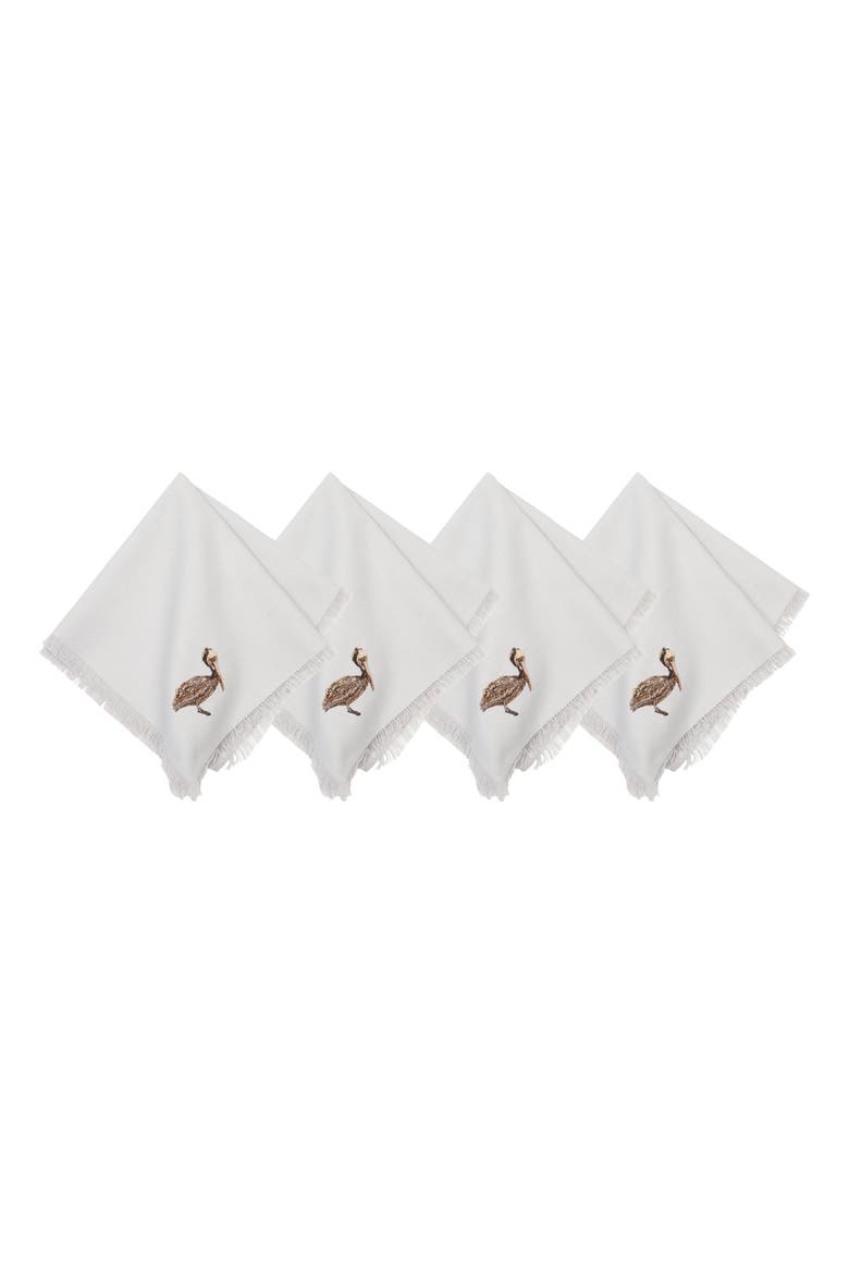 Pelican Bay Napkins Set of 4, Main, color, White