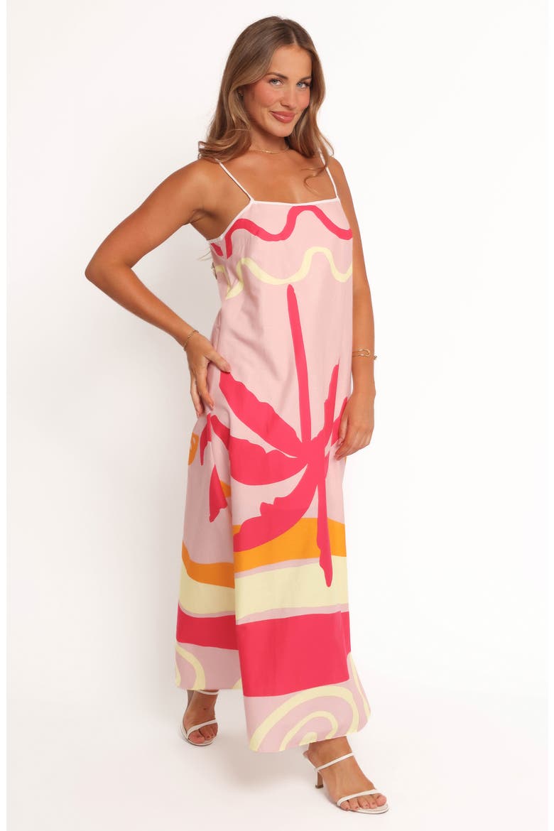 Sofia Sleeveless Maxi Dress, Alternate, color, PINK PALM
