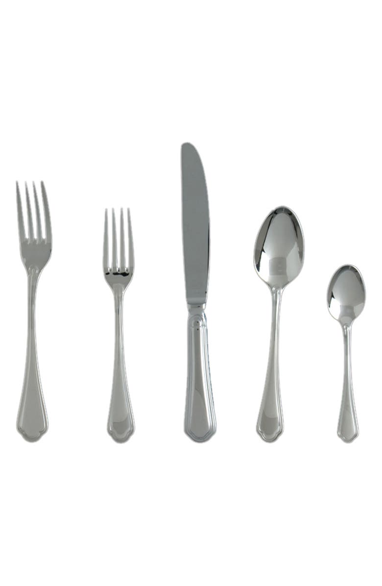 Fortessa Medici 20-Piece Place Setting, Main, color, Silver