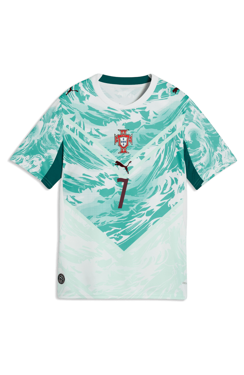 PUMA Youth Puma Cristiano Ronaldo White Portugal National Team 2026 Away Replica Jersey, Alternate, color, White