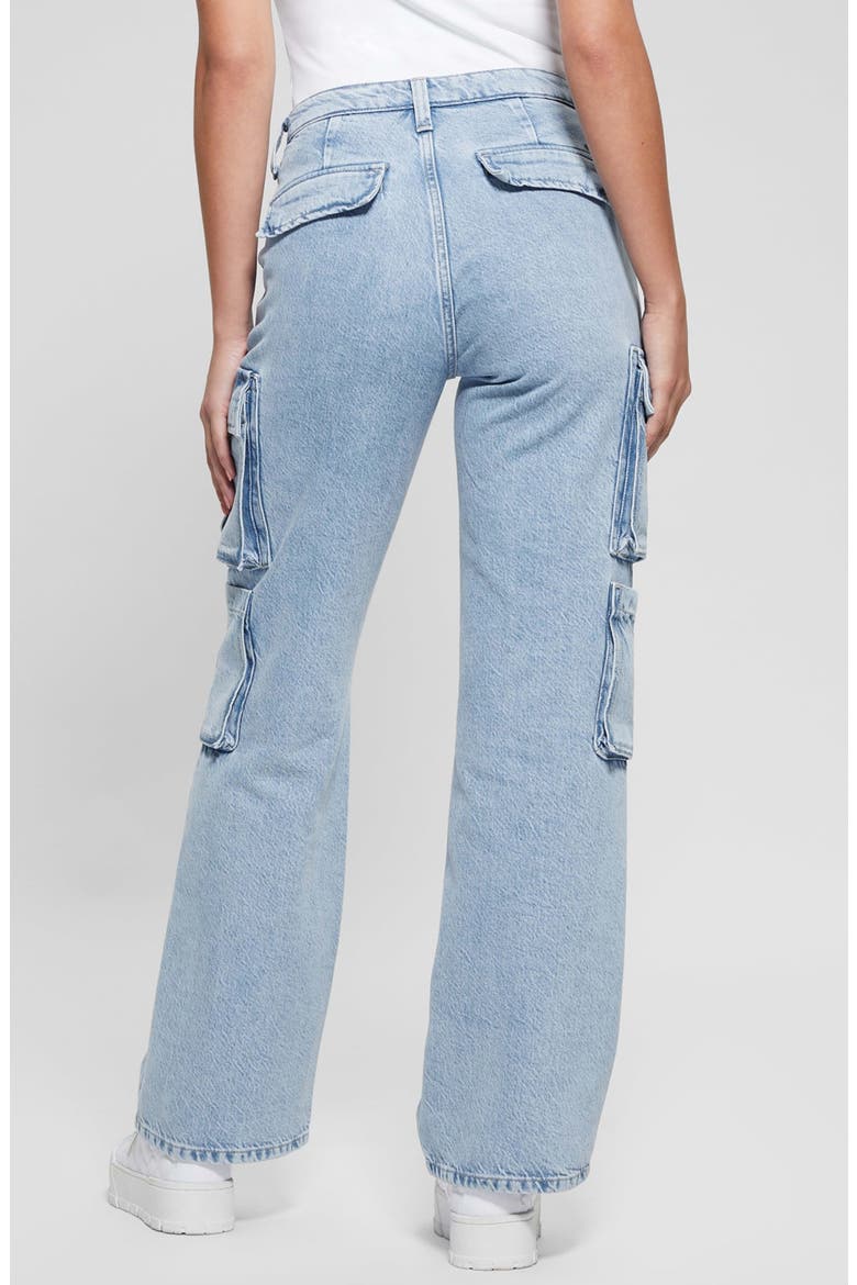 Kori High Waist Nonstretch Denim Cargo Jeans, Alternate, color, DAY DREAMZ