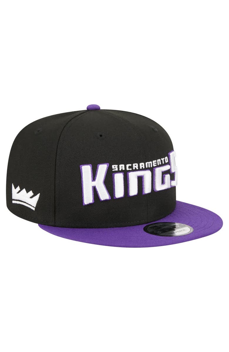 New Era Men's New Era Black/Purple Sacramento Kings Jersey Hook Statement Edition 9FIFTY Snapback Hat, Main, color, Black