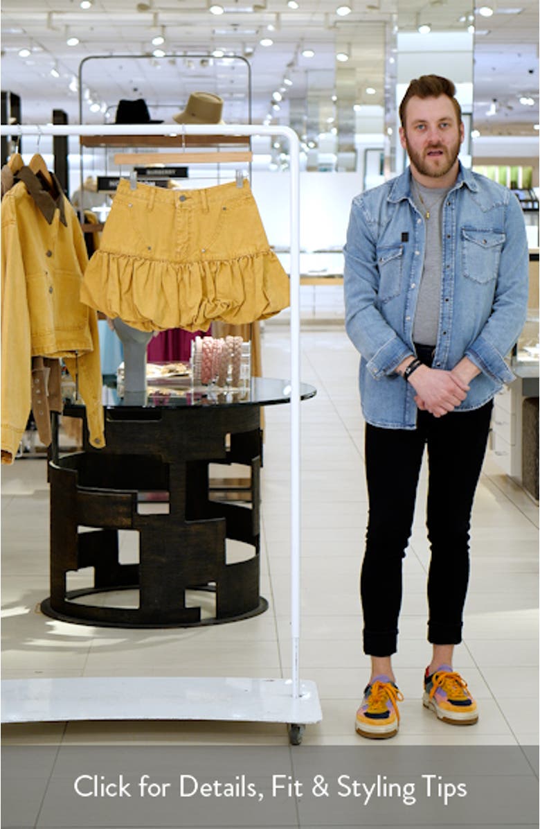 Zell Bubble Hem Denim Miniskirt, sales video thumbnail