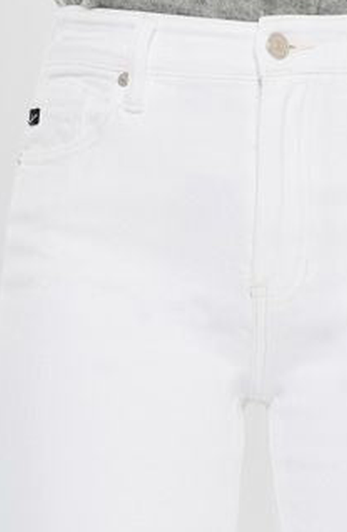 Kancan Tiana High Rise Slim Straight Jeans In White