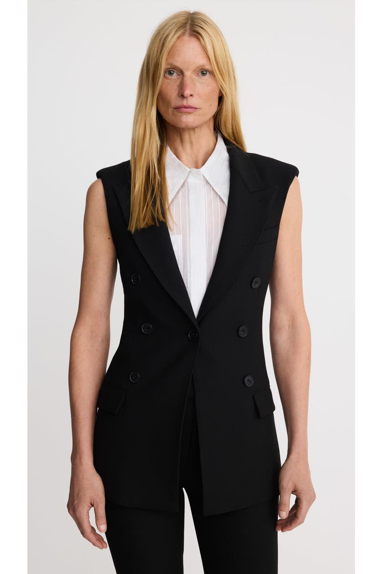 Sleeveless Not A DB Blazer, Alternate, color, Black Pique