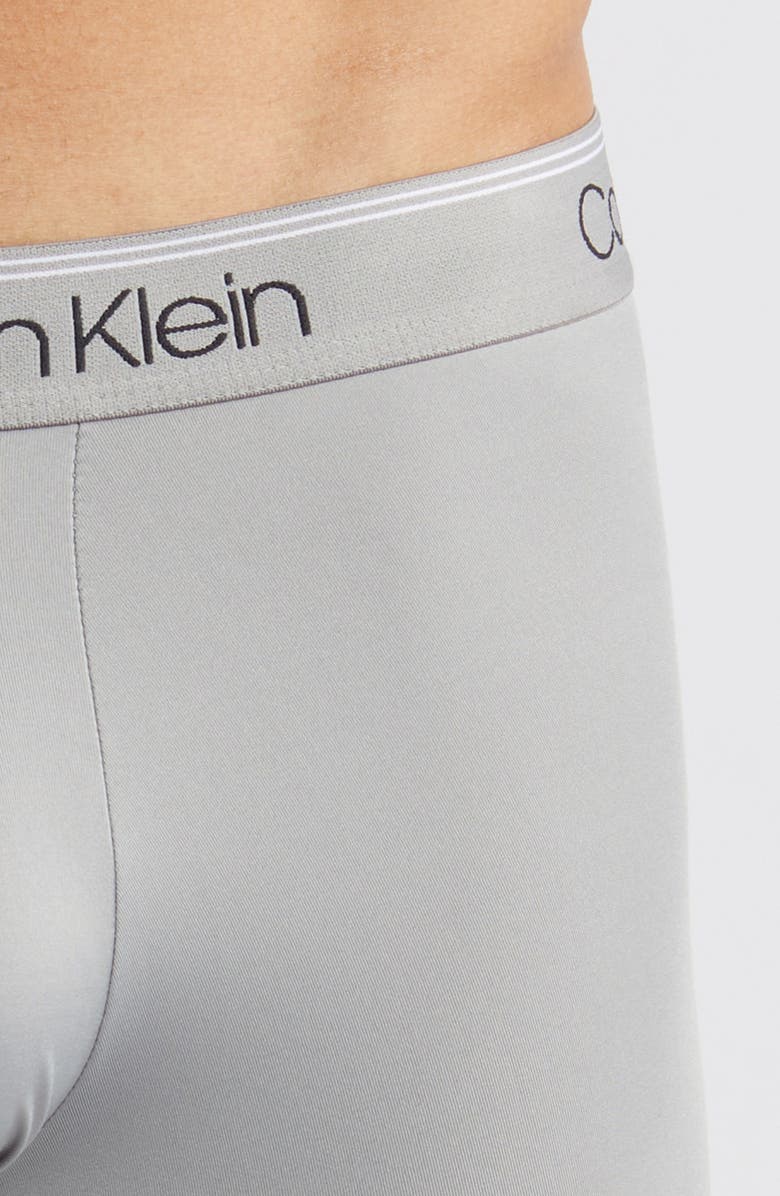 Calvin Klein 3-Pack Low Rise Microfiber Stretch Boxer Briefs, Alternate, color, Black/ Griff