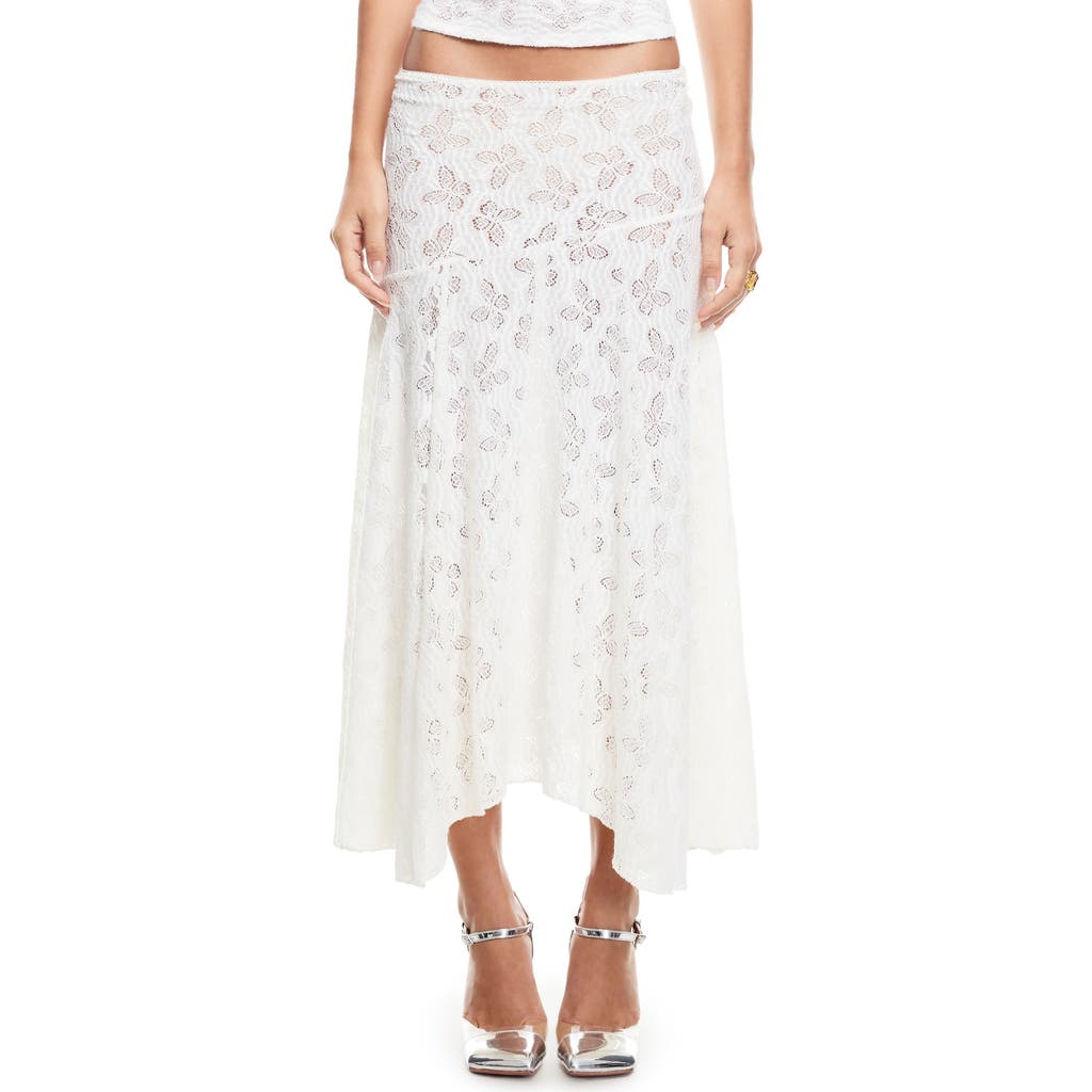 Lioness Womens Tidal Camisole Top Asymmetric Midi Skirt In White