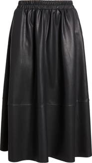 NIKKI LUND Agnes Faux Leather A-Line Skirt