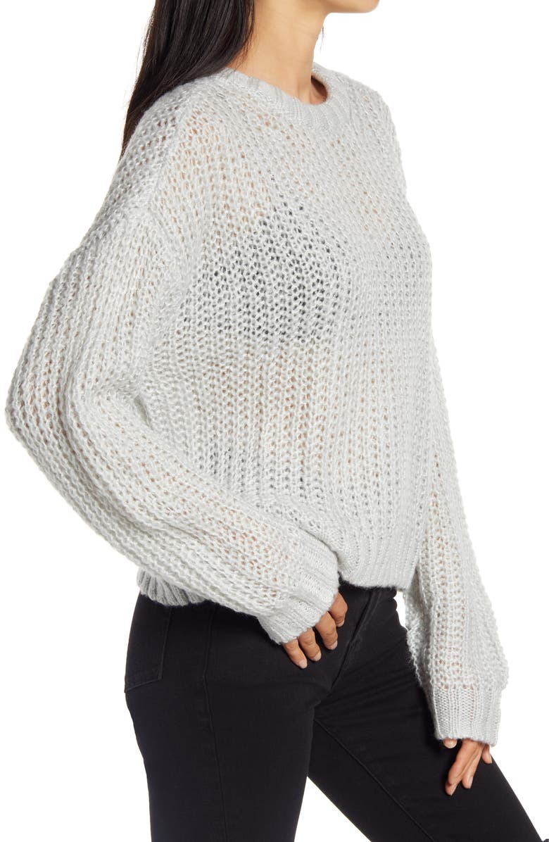 Socialite Loose Stitch Crewneck Pullover, Alternate, color, 