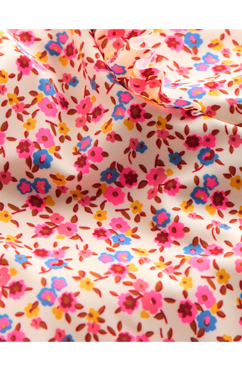 Mini Boden Sun Safe One-Piece Rashguard Suit, Alternate, color, Pink Ditsy Floral