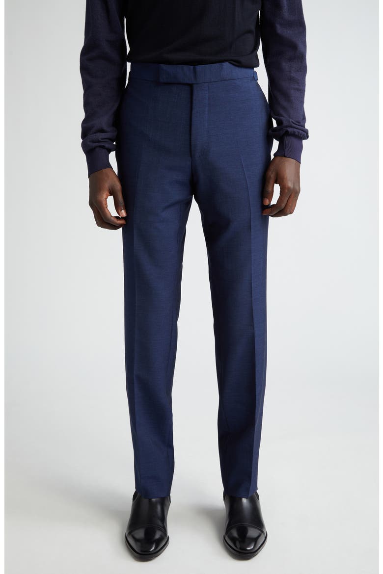 Shelton Cotton & Silk Fine Poplin Suit, Alternate, color, DENIM BLUE