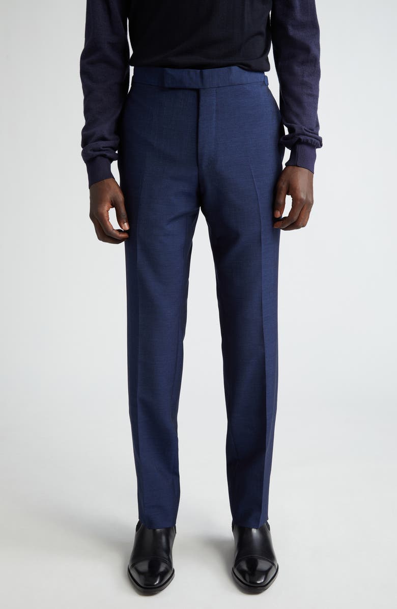 TOM FORD Shelton Cotton & Silk Fine Poplin Suit, Alternate, color, Denim Blue