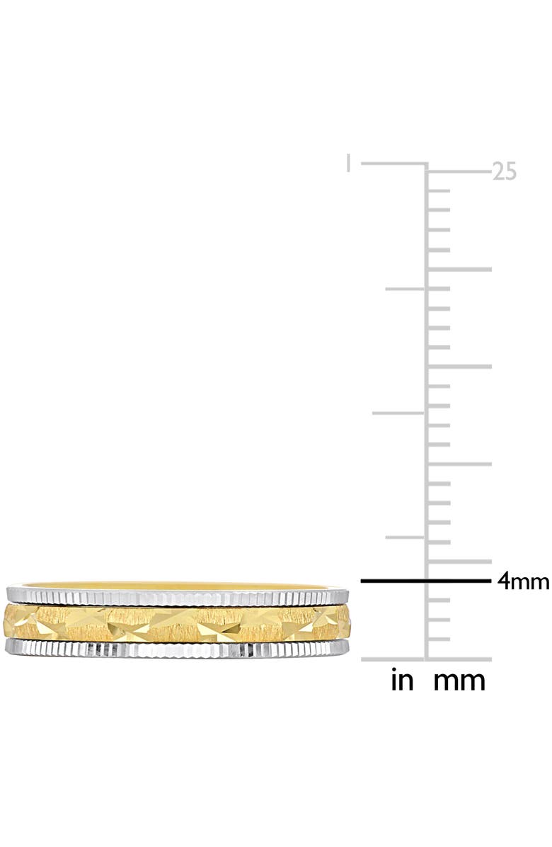 Julianna B. Brushed & Hammered Finish Band 14k Two-Tone, Alternate, color, 