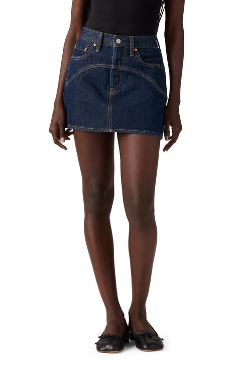 Western Yoke Icon Denim Miniskirt