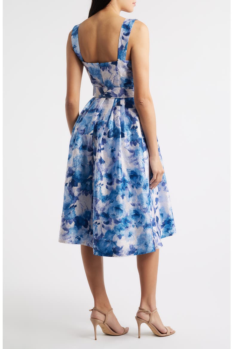 Floral Crinkle Dress, Alternate, color, BLUE MULTI