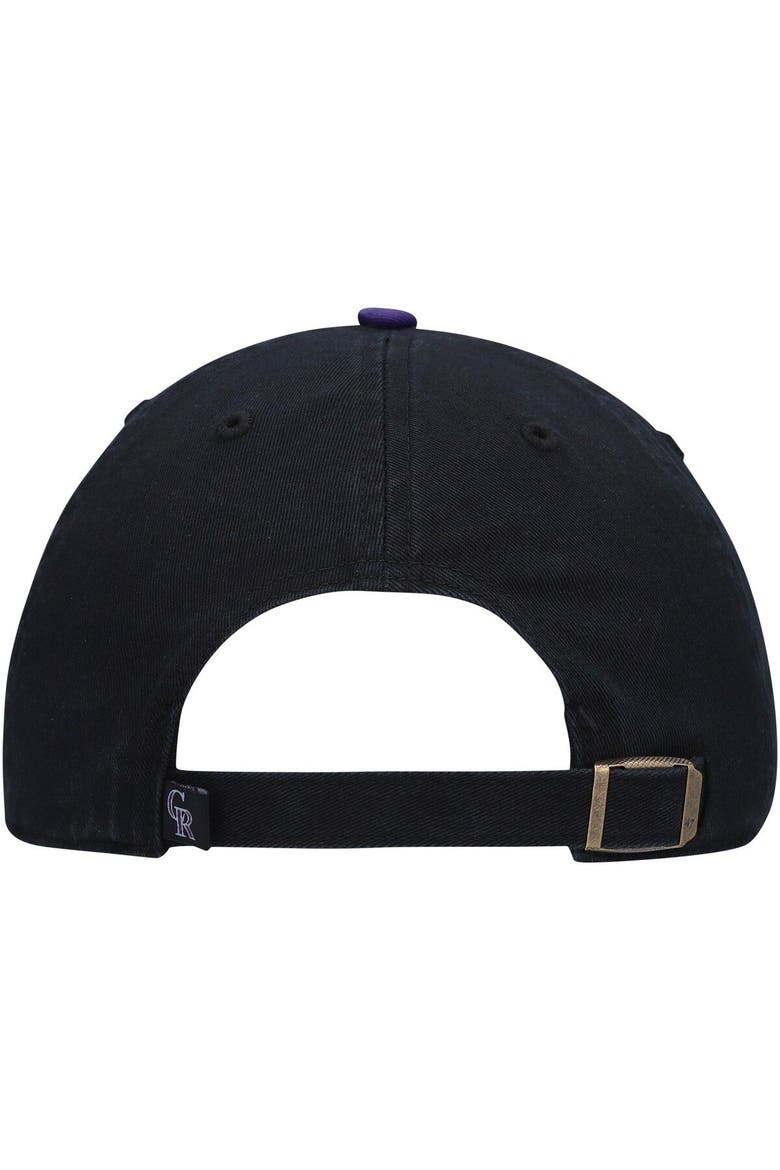 Men's '47 Black Colorado Rockies Clean Up Adjustable Hat, Alternate, color, Black