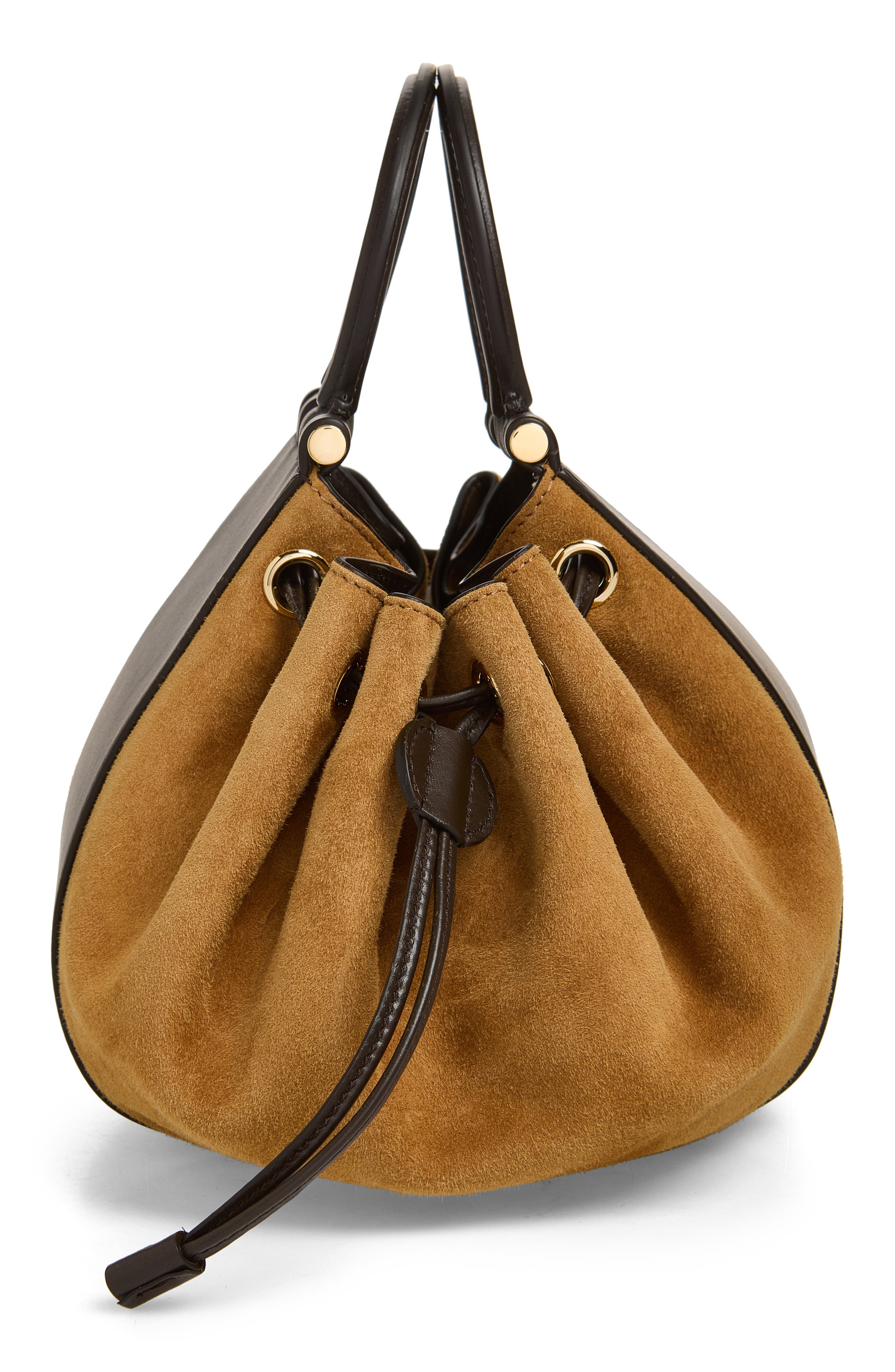 FERRAGAMO Gancio Leather Top Handle Bag, Alternate, color, Naturale 6 Testa Di Moro