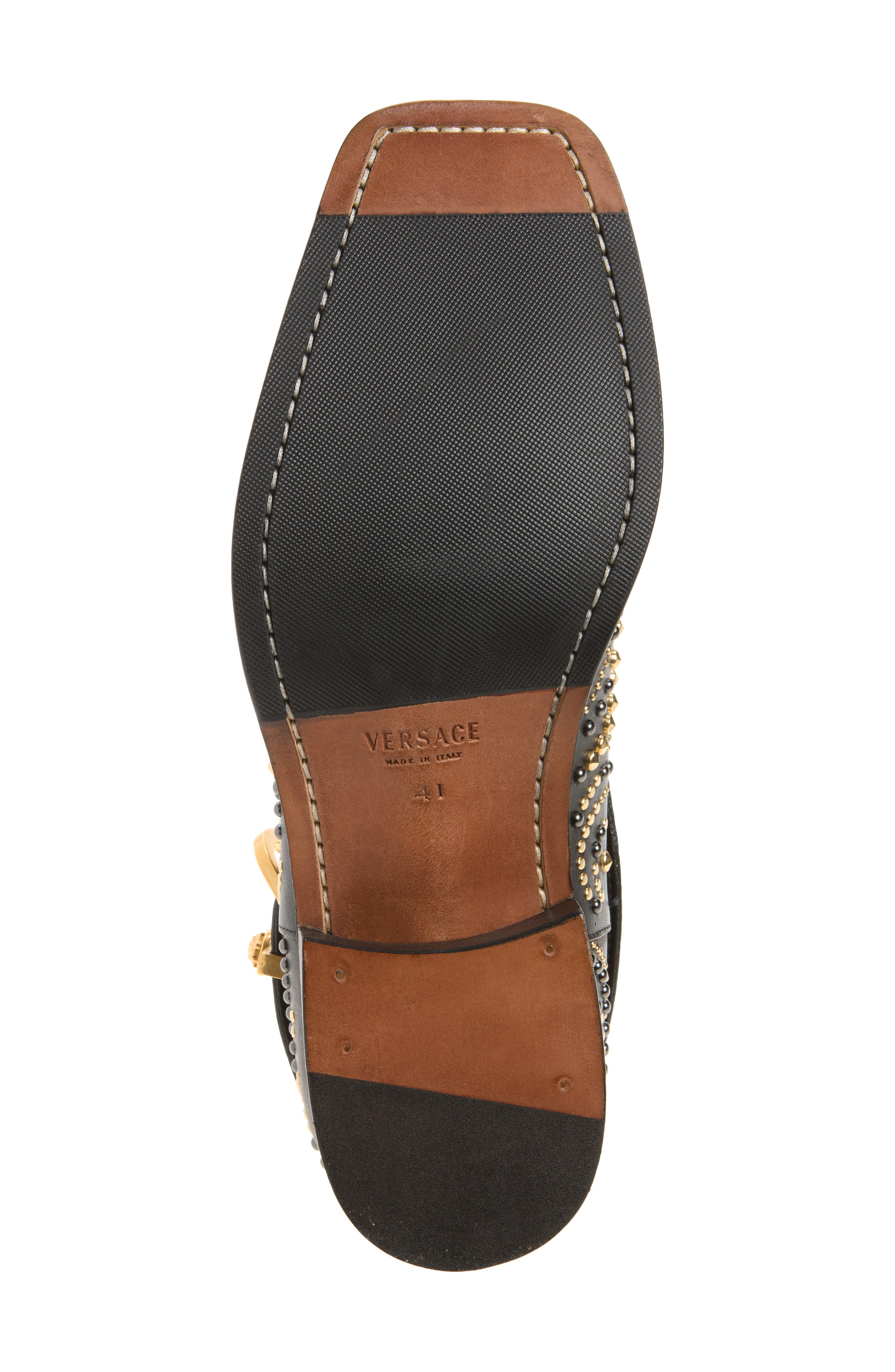 Studded Chelsea Boot, Alternate, color, BLACK-VIBRATED GOLD