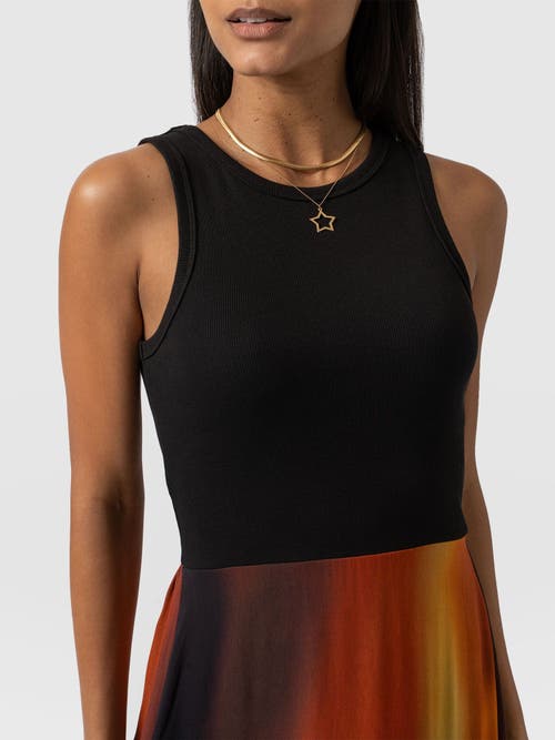 Saint And Sofia Saint + Sofia Etta Layered Dress In Orange