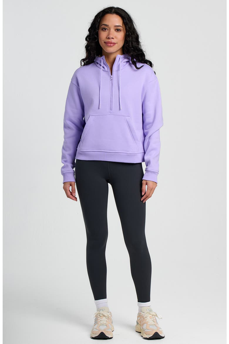 Northcoast Fleece Half Zip Hoodie, Alternate, color, BRIGHT LAVENDER