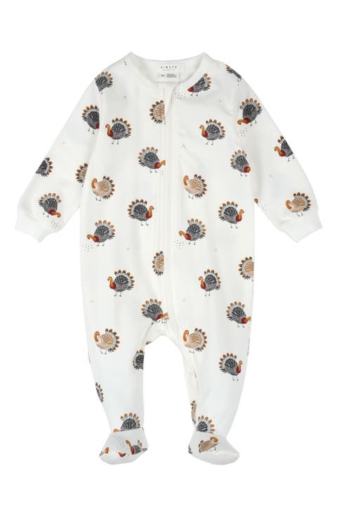 Turkey Print Footie (Baby)