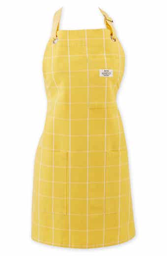 Design Imports Windowpane Print Cotton Apron