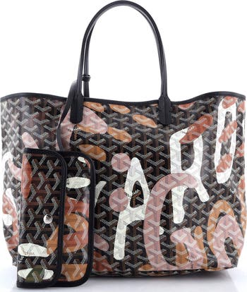 Pre-Owned Goyard Saint Louis Tote Lettres Camouflage Coated Canvas