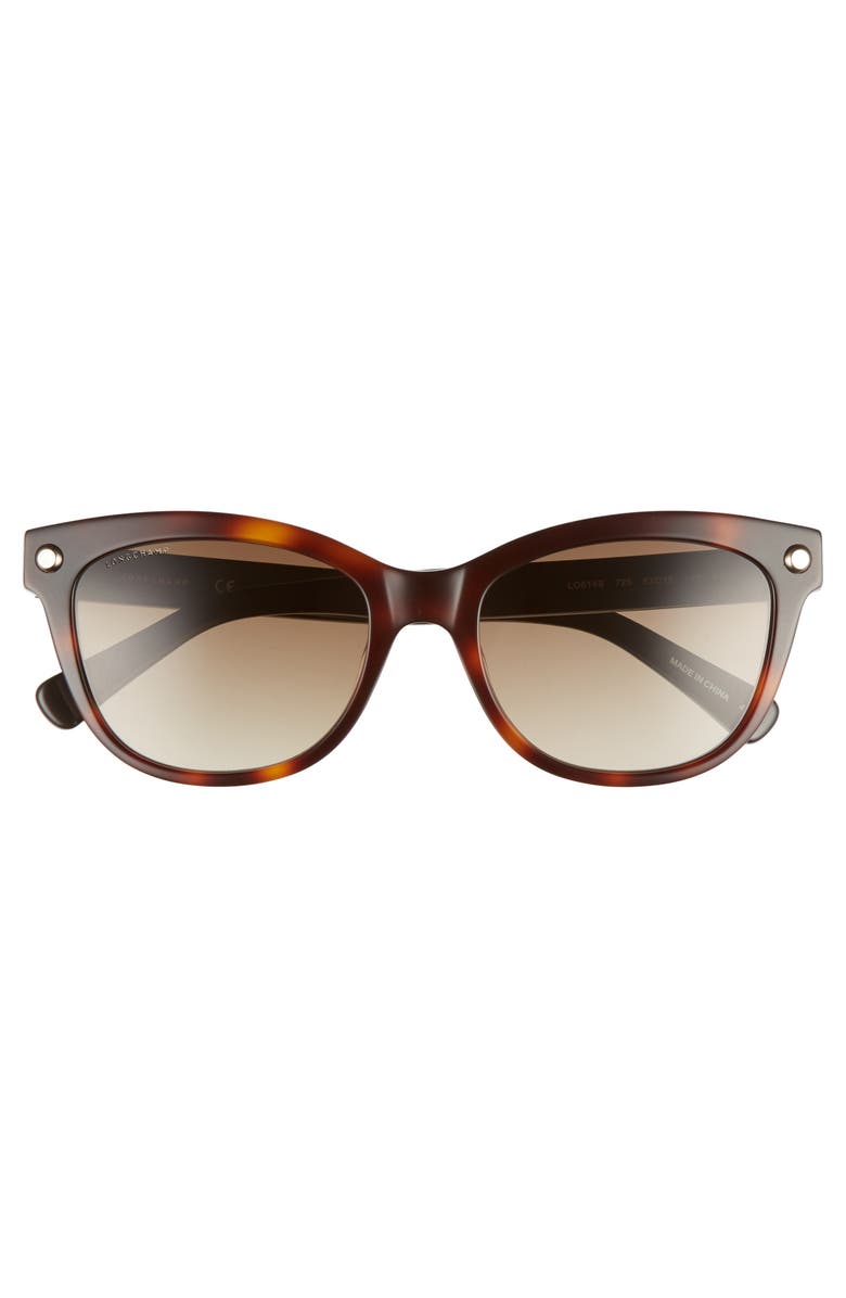 Longchamp 53mm Gradient Lens Cat Eye Sunglasses, Alternate, color,
