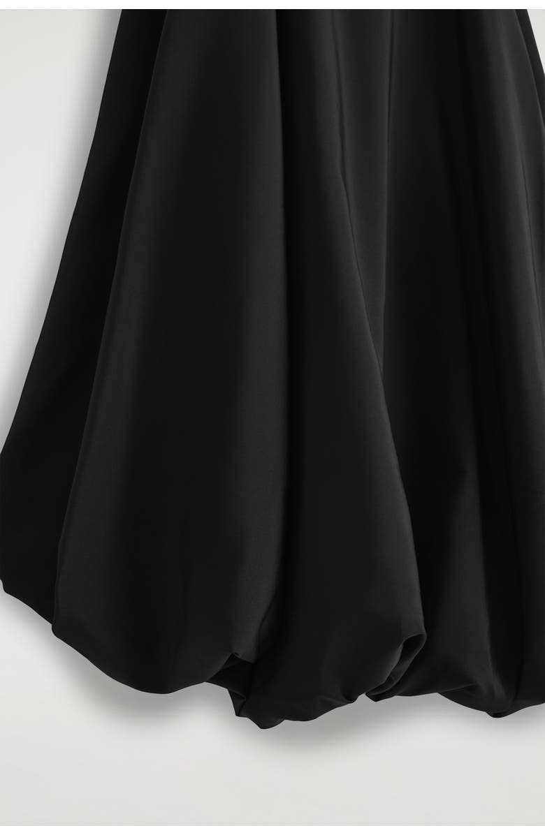 COS Bubble-Hem Midi Dress, Alternate, color, Black