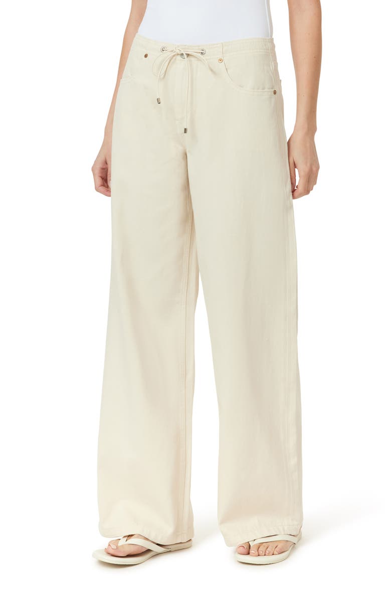 Habitual Lia Drawstring Wide Leg Jeans, Alternate, color, Stone