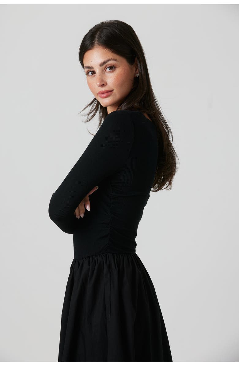 By Tess Collection Shay Dress, Alternate, color, Black