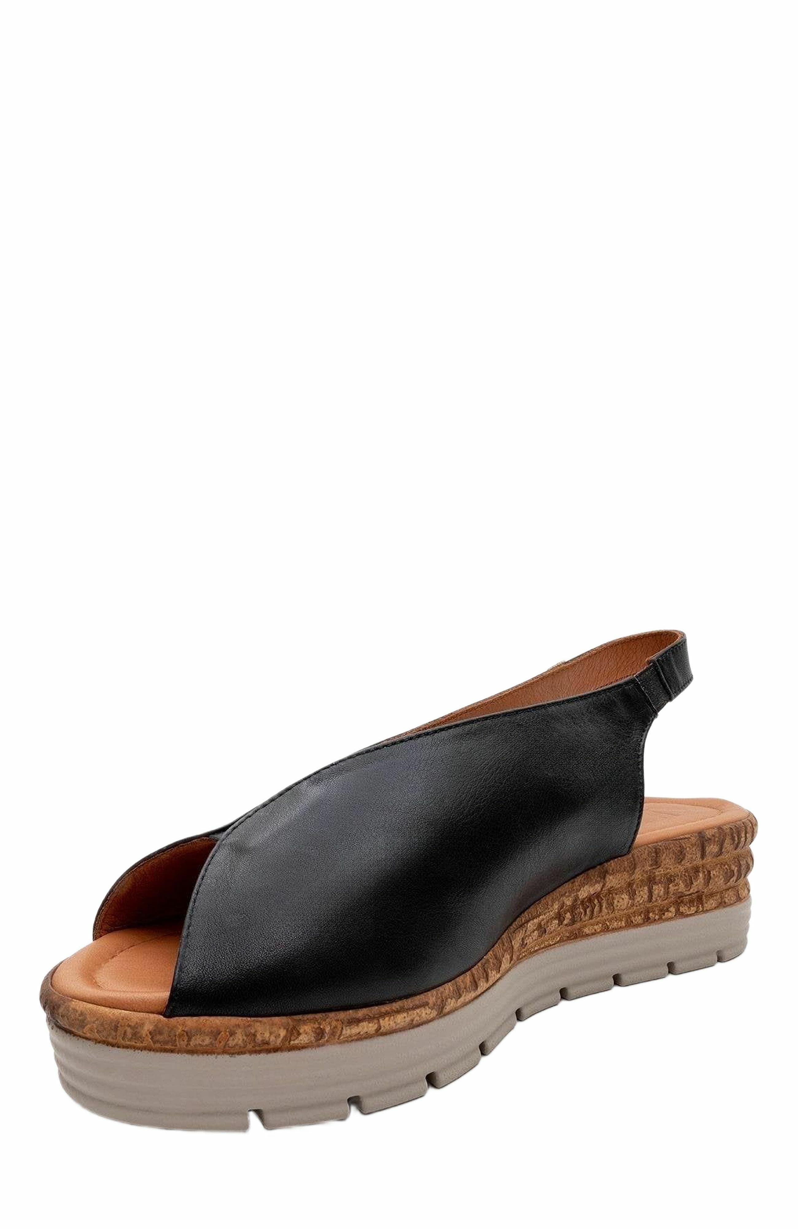 Forever & Always Shoes Blom Leather Platform Sandal, Alternate, color, Black Leather