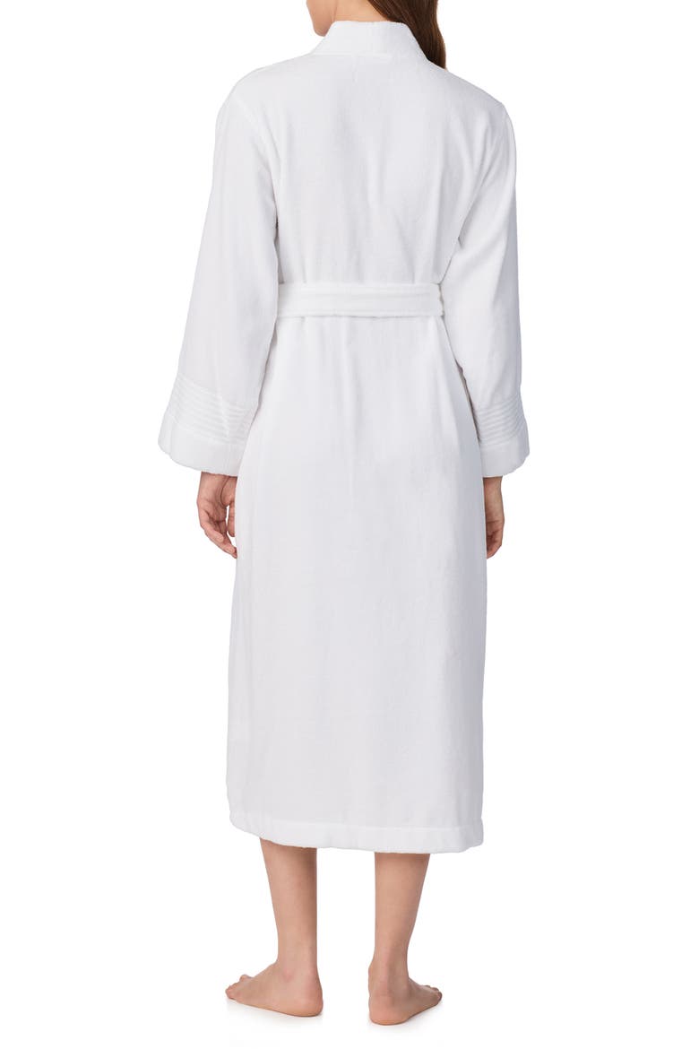 Tie Waist Terry Robe, Alternate, color, WHITE