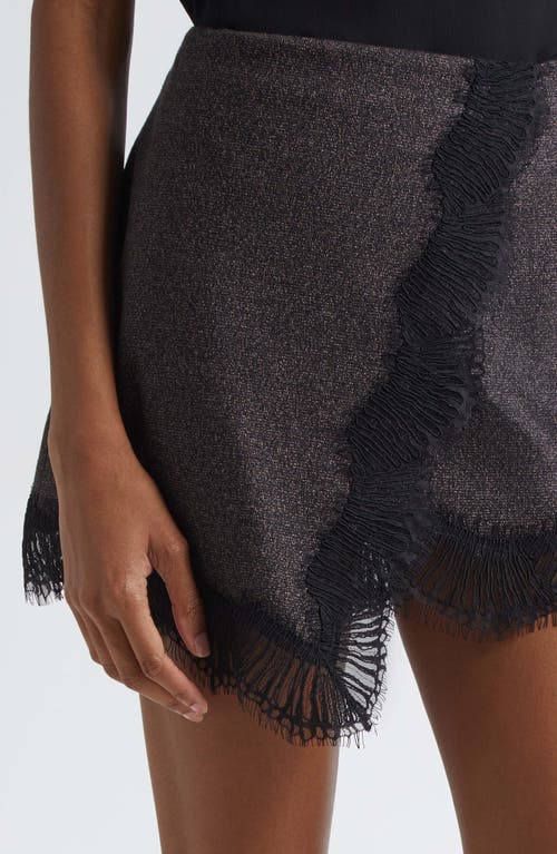 A.l.c Sophia Sparkly Lace-trim Mini Skirt In Multi
