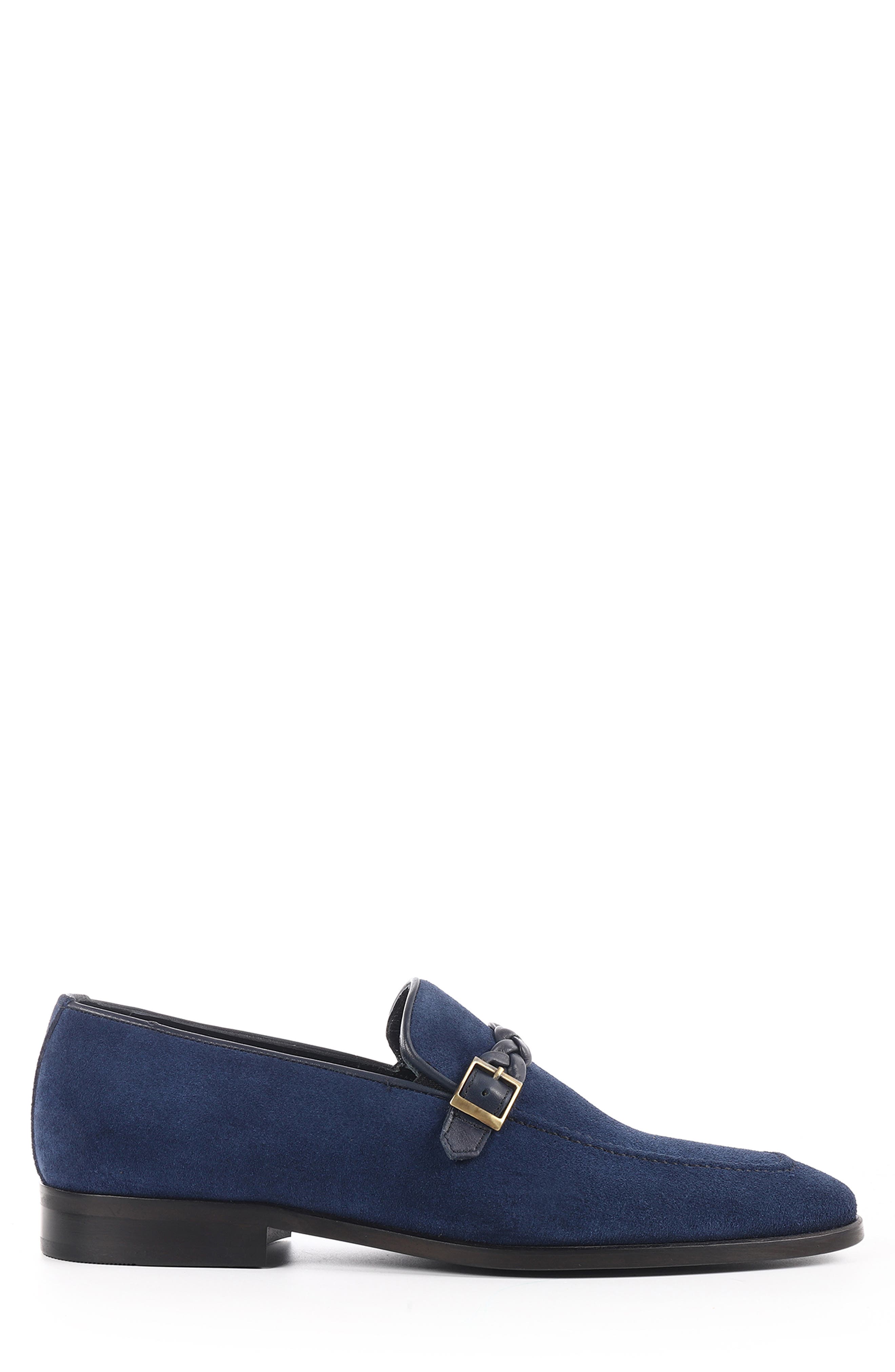 Creola Apron Toe Loafer, Alternate, color, NAVY BLUE