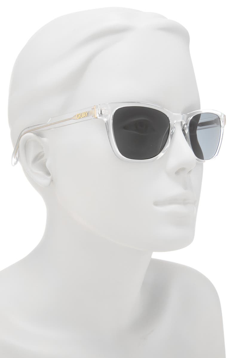 QUAY 54mm Square Sunglasses, Alternate, color, Clear/ Smoke