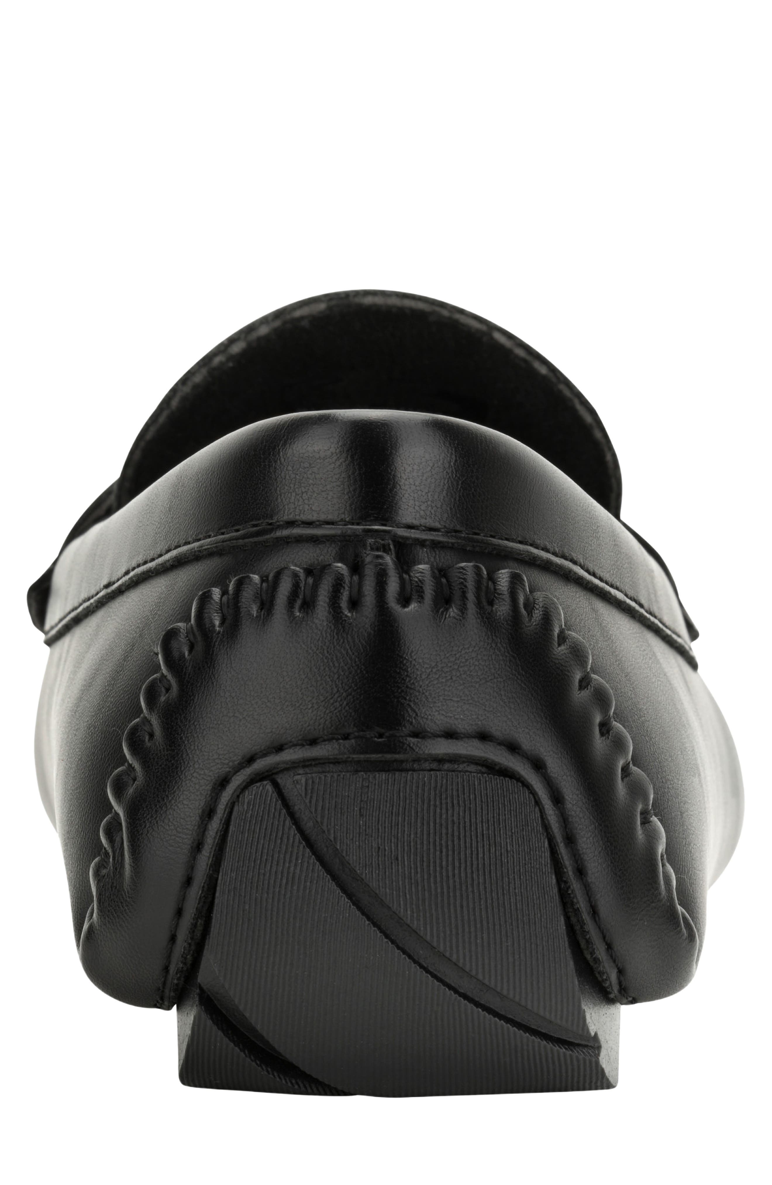 Gmayova Faux Leather Loafer, Alternate, color, BLACK LOGO
