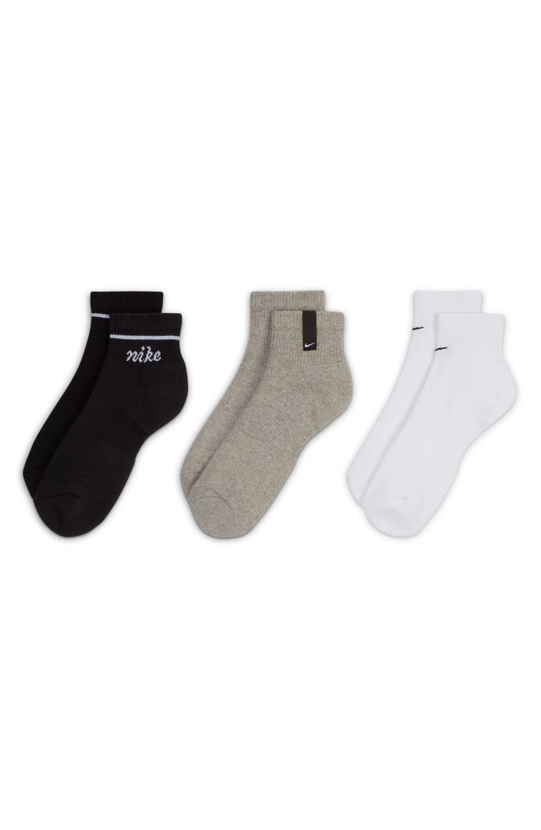 Nike Dri-FIT Everyday Plus 3-Pack Ankle Socks, Main, color, 