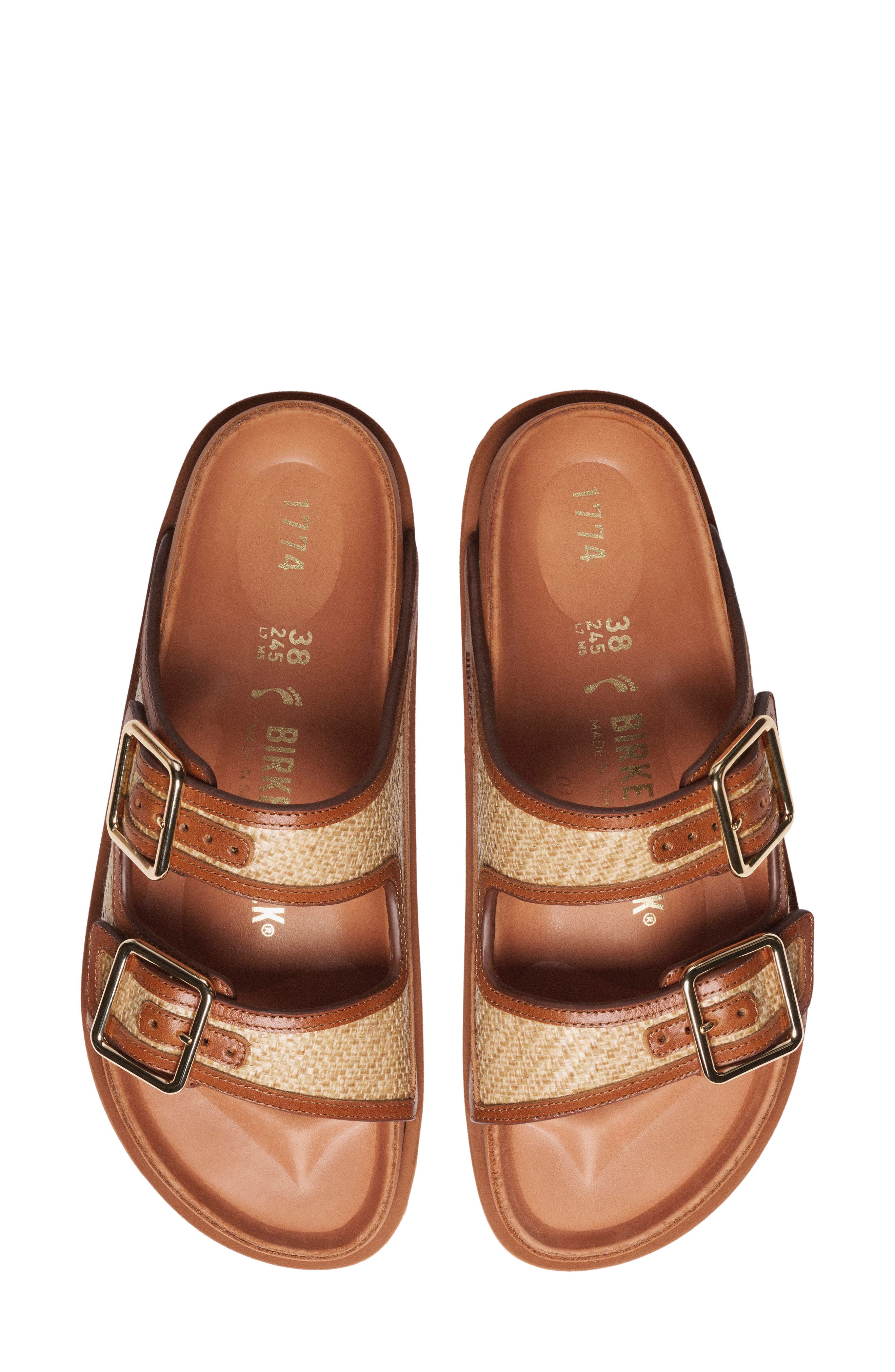 Arizona Framed Raffia Sandal, Alternate, color, BROWN