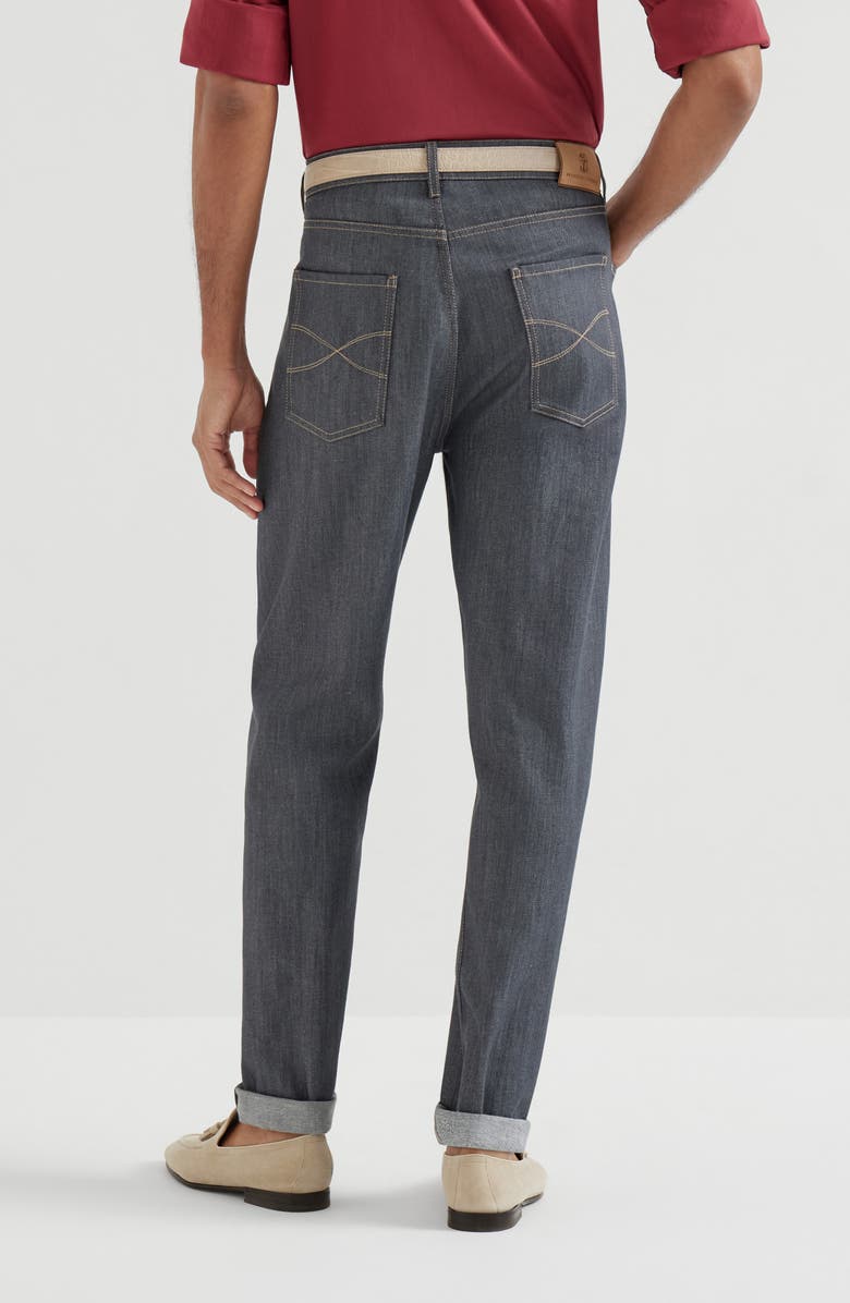 Brunello Cucinelli Comfort denim trousers, Alternate, color, Medium Grey