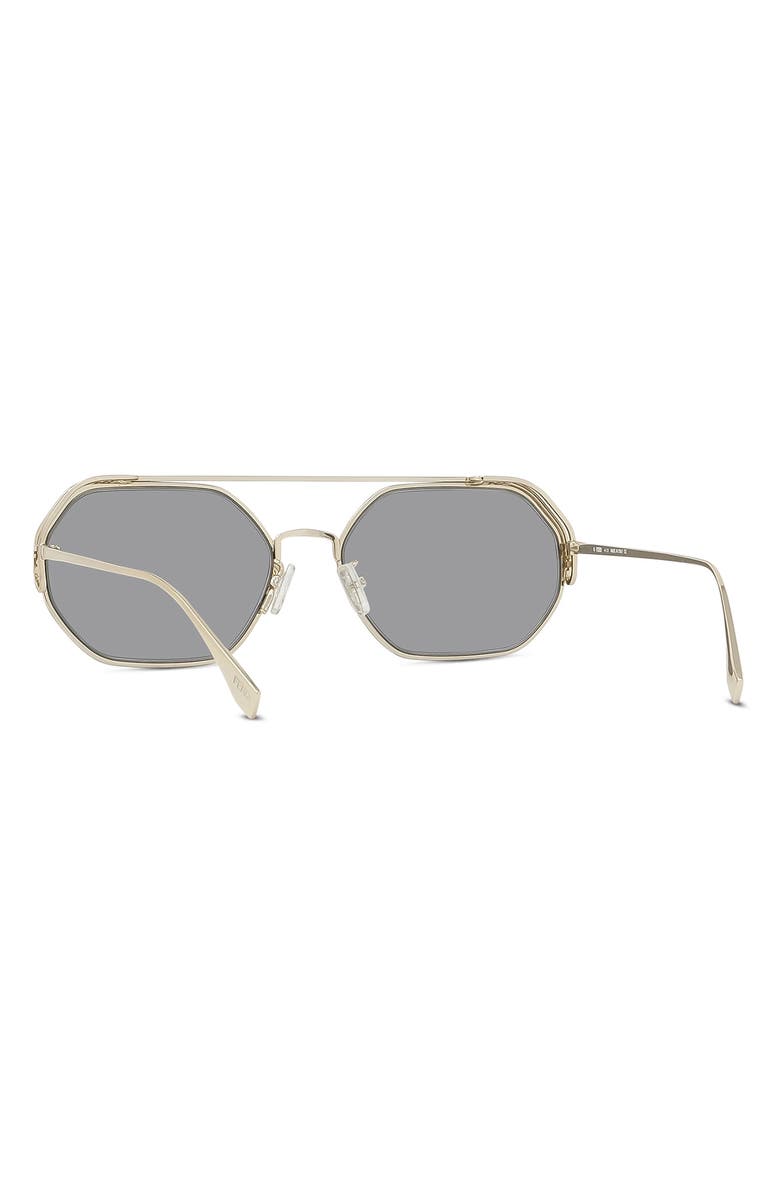 Fendi 'Fendi O'Lock 57mm Geometric Sunglasses, Alternate, color, 