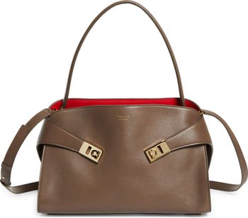 Small Hug Leather Top Handle Bag