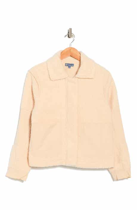 Democracy Faux Shearling Zip Front Jacket