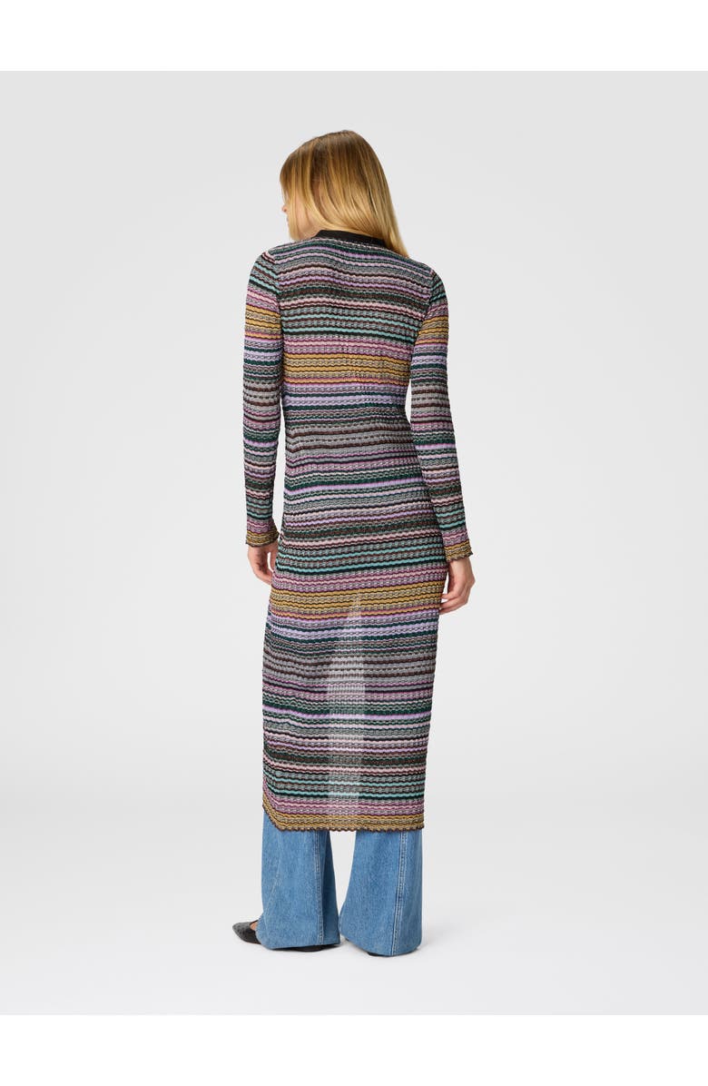 Missoni Slim Long Striped Cardigan, Alternate, color, Multicoloured