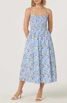 ASTR the Label Floral Print A-Line Dress